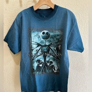 Disney Nightmare Before Christmas Jack Skellington Metallic Shirt Large NWT
